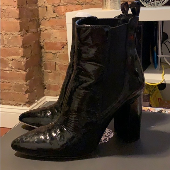 Vince Camuto Patent Leather Booties - Picture 4 of 4